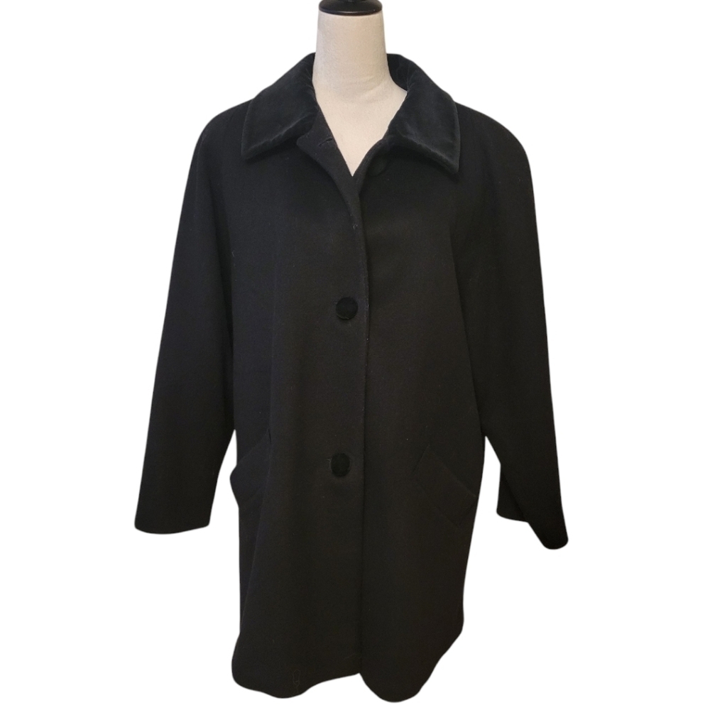 Forecaster of‎ Boston Vintage Black Wool Coat Size 14